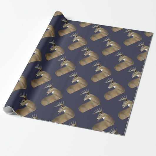 White Tail Buck Cadeaupapier (Uitgerold)