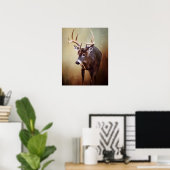 White Tail Buck-Poster Poster (Thuiskantoor)