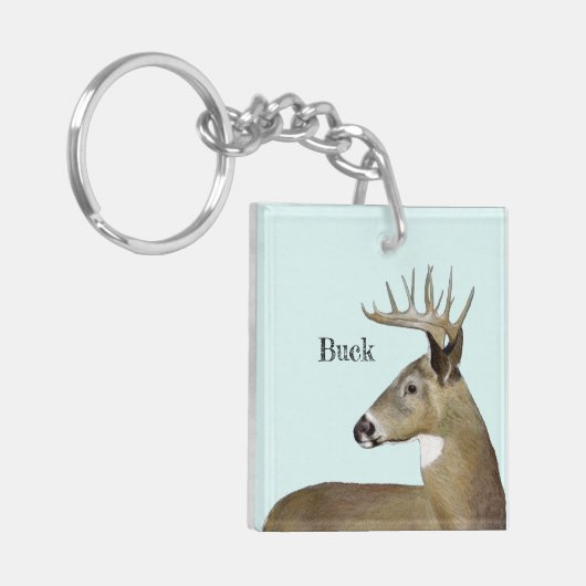 White Tail Buck Sleutelhanger (Voorkant Links)