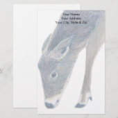 White Tail Deer Briefpapier (Voorkant / Achterkant)
