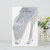 White Tail Deer Briefpapier (Staand voorkant)