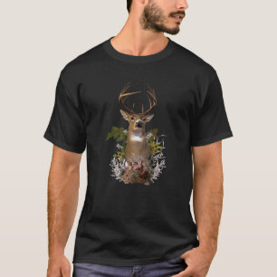 White Tail Deer Buck Antler gemonteerd hoofd 10 pu T-shirt