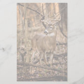 White Tail Deer Buck Briefpapier (Voorkant)