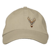 White Tail Deer Buck Embroidery Geborduurde Pet (Voorkant)