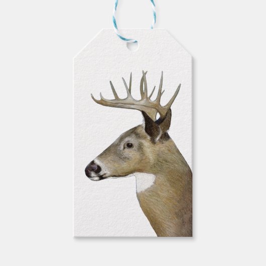 White Tail Deer Cadeaulabel (Voorkant)