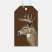 White Tail Deer Cadeaulabel (Voorkant)