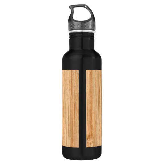 White Tail Deer Head Blond Wood Graanstijl Waterfles (Achterkant)