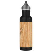 White Tail Deer Head Blond Wood Graanstijl Waterfles (Rechts)