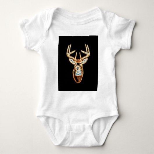 White tail Deer Head Energy Spirit Romper (Voorkant)