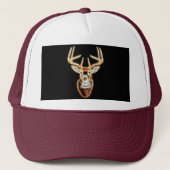 White tail Deer Head Energy Spirit Trucker Pet (Voorkant)