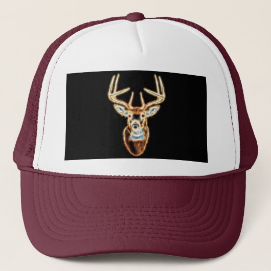 White tail Deer Head Energy Spirit Trucker Pet (Voorkant)