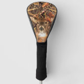 White Tail Deer Head Herfst Energie gecentreerd op Golfheadcover (Voorkant)