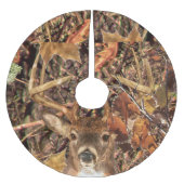 White Tail Deer Head Herfst Energie gecentreerd op Kerstboom Rok (Voorkant)