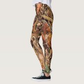 White Tail Deer Head Herfst Energie gecentreerd op Leggings (Links)