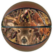 White Tail Deer Head Herfst Energie gecentreerd op Mini Basketbal (Voorkant)