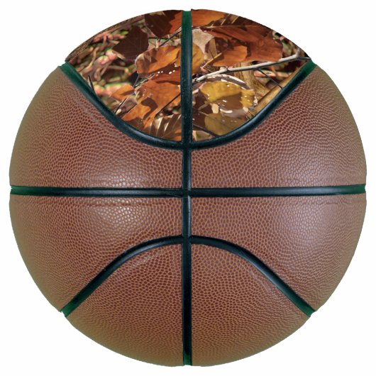 White Tail Deer Head Herfst Energie gecentreerd op Mini Basketbal (Rechts)