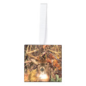 White Tail Deer Head Herfst Energie gecentreerd op Ornament (Voorkant)