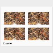 White Tail Deer Head Herfst Energie gecentreerd op Rechthoekige Sticker (Vel)