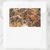 White Tail Deer Head Herfst Energie gecentreerd op Rechthoekige Sticker (Tas)