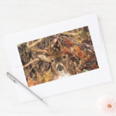 White Tail Deer Head Herfst Energie gecentreerd op Rechthoekige Sticker (Envelop)