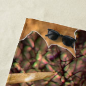 White Tail Deer Head Herfst Energie gecentreerd op Strandlaken (In situ)