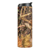 White Tail Deer Head Herfst Energie gecentreerd op Thermosbeker (Gedraaid links)