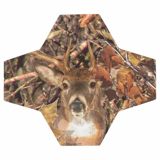 White Tail Deer Head Herfst Energie gecentreerd op Voetbal (Enkel)
