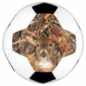 White Tail Deer Head Herfst Energie gecentreerd op Voetbal (Voorkant)