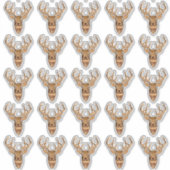 White Tail Deer Head-houtstijl Sticker (Voorkant)