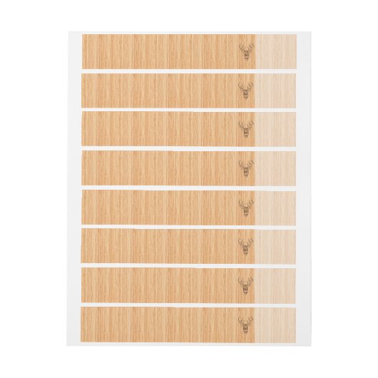 White Tail Deer Head Wood Grain Decor (Vel)