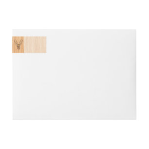 White Tail Deer Head Wood Grain Decor