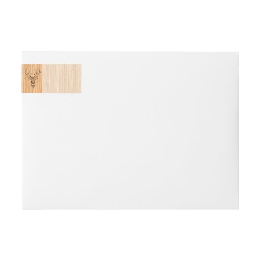 White Tail Deer Head Wood Grain Decor (Voorkant)