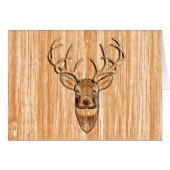 White Tail Deer Head Wood Grain Design (Voorkant Horizontaal)
