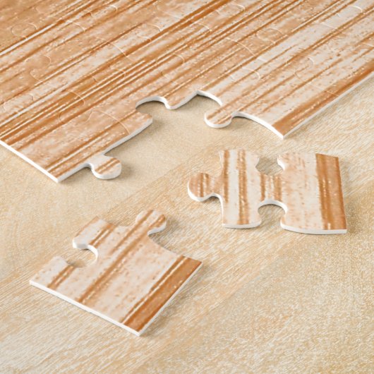 White Tail Deer Head Wood Grain Design Legpuzzel (Zijkant)