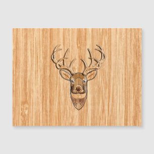 White Tail Deer Head Wood Gray Style Display