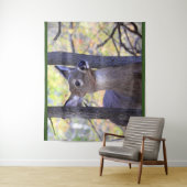 White Tail Deer in de bomen Wandkleed (In situ)