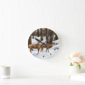 White Tail Deer-klokken Ronde Klok (Huis)