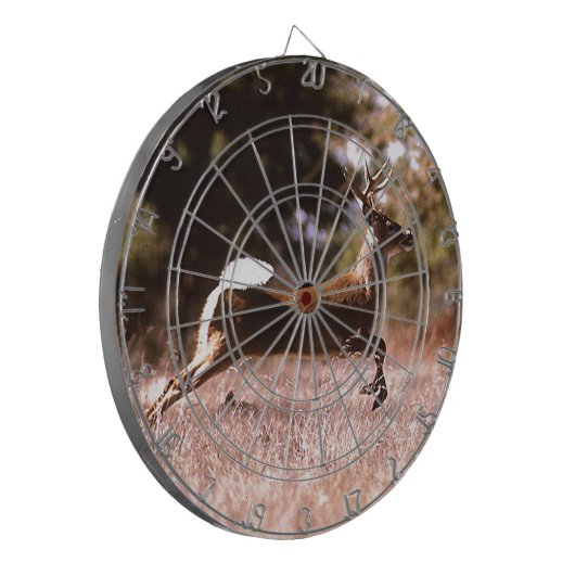 White-Tail Deer Running Dartbord (Voorkant Links)