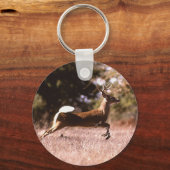 White-Tail Deer Running Sleutelhanger (Voorkant)