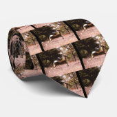 White-Tail Deer Running Stropdas (Opgerold)