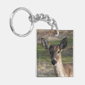White Tail Deer Sluiten Sleutelhanger (Voorkant Links)