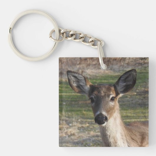 White Tail Deer Sluiten Sleutelhanger (Voorkant)
