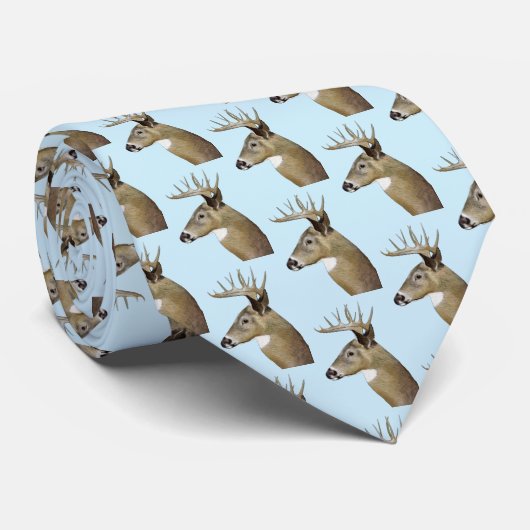 White Tail Deer Stropdas (Opgerold)