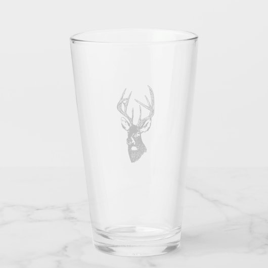 White Tail Deer Trophy Buck Glas (Achterkant)
