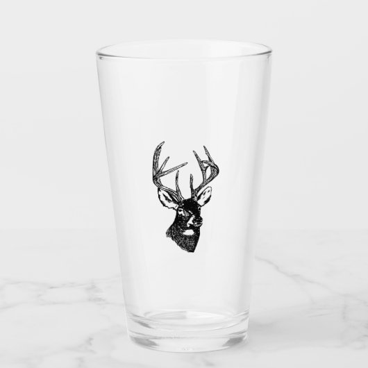 White Tail Deer Trophy Buck Glas (Voorkant)