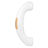 White Tail Deer Trophy Wood Grain Style Keramische Kastgreep (Zijkant)