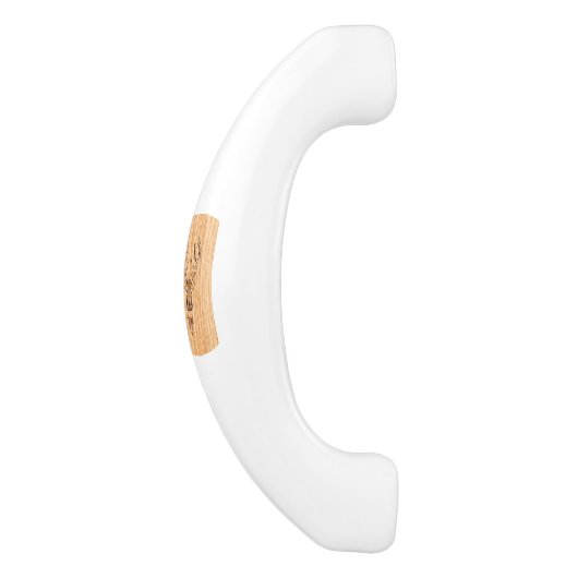 White Tail Deer Trophy Wood Grain Style Keramische Kastgreep (Zijkant)