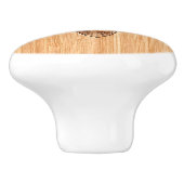 White Tail Deer Trophy Wood Grain Style Keramische Knop (Zijkant)