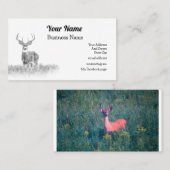 White Tail Deer Visitekaartje,  Visitekaartje (Voorkant / Achterkant)