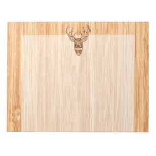 White Tail Deer Wood Grain Style Grafisch Notitieblok